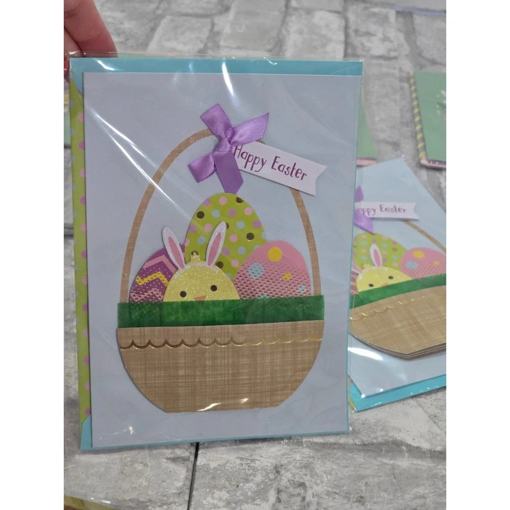 Roberts‎ and Reid Easter Cards Lot of 7 cards with envelopes 3D 2D